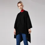 poncho noir tendance femme