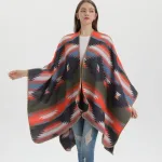poncho en tissu doux pour femme