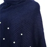 poncho chic col boule