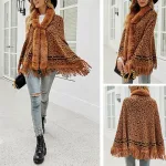 cachemire léopard femme poncho