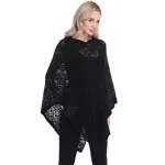 poncho élégant femme avec dentelles