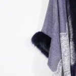 poncho tendance femme fin fourrure