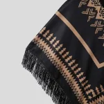 poncho homme fashion franges