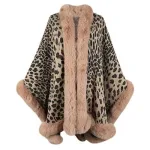 Poncho Col Fourrure