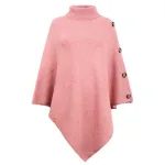 poncho col roulé à la mode