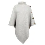 poncho col roulé doux