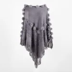poncho pompon tendance