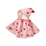vêtement enfant poncho cœur