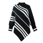 poncho en laine avec manche