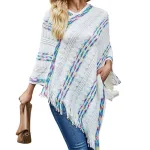 veste poncho blanche