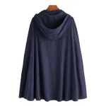 poncho à capuche style homme