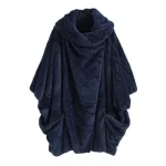 poncho chaud homme en plaid