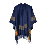 poncho court coloré pour femme