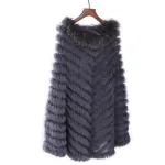 poncho femme fourrure style élégant