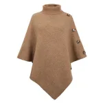 poncho d'hiver col roulé