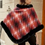 poncho fourrure confortable