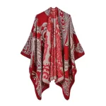 poncho femme aux influences indiennes