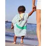 poncho de bain pour enfant à rayures