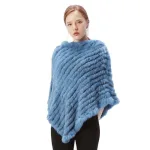 poncho de mode noble femme fourrure