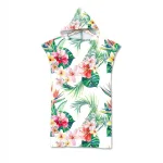poncho de plage fleurs