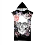 poncho de plage tête de mort