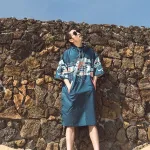 poncho de surf imprimé Wild Sea
