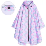 poncho imperméable rose violet