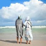 poncho pour surfers roller