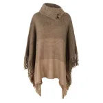 poncho douillet à boutons