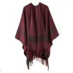 poncho en coton pour femme hiver