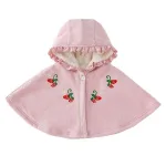 poncho en tissu doux pour bébé fille