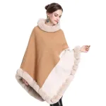 vêtement fausse fourrure poncho