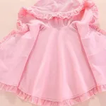 poncho en polyester rose pour fille