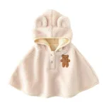 poncho pour bébé ourson