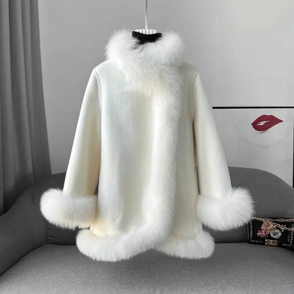 poncho écharpe en polaire femme