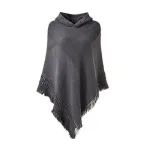 poncho en laine femme avec capuche