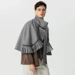 vêtement homme poncho écharpe
