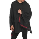 poncho noir élégant pour homme
