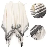 poncho en cachemire chaleureux femme