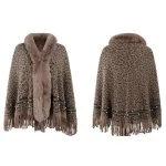 poncho femme luxe en cachemire léopard