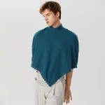 vêtement homme poncho col roulé