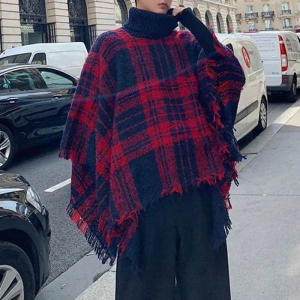 poncho en laine pour homme