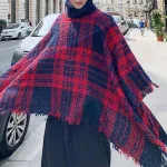 poncho en laine tendance homme
