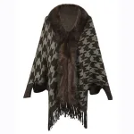 manteau chaud style poncho