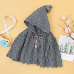 poncho bébé en laine douce