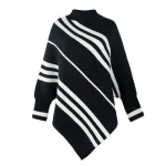poncho laine manches longues