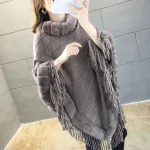 poncho en polaire femme