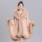 manteau poncho femme polaire