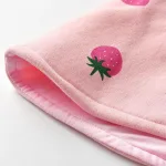 vêtements fille poncho rose fraise