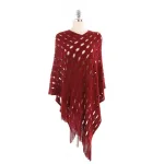 poncho léger ajouré pour femme